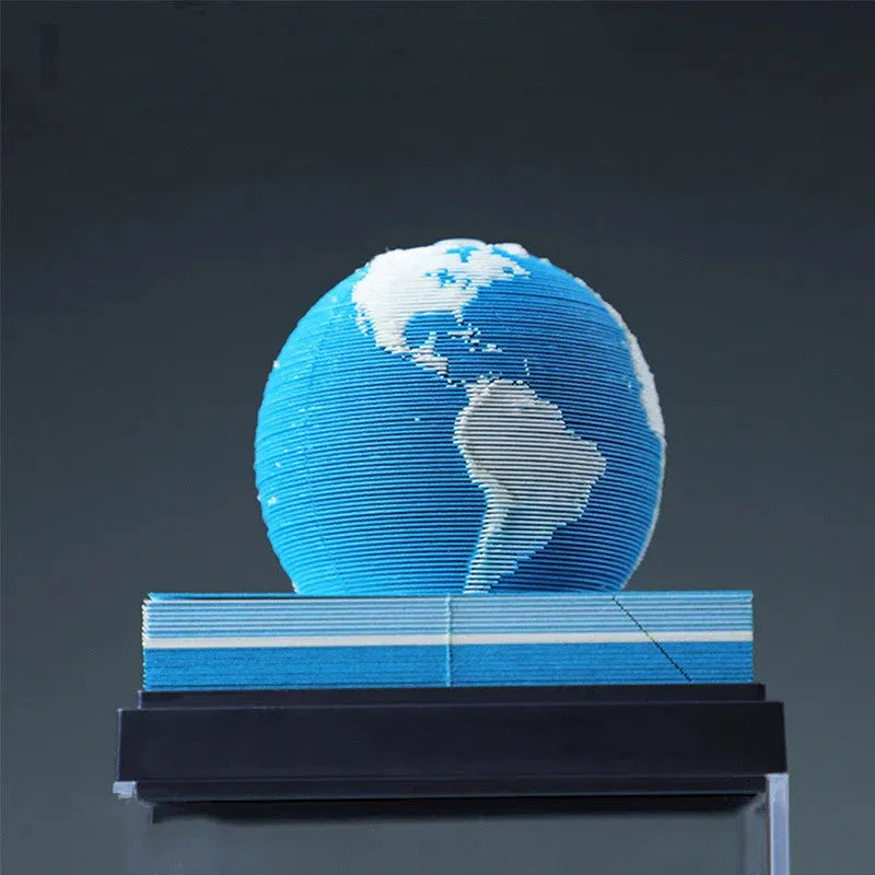 Earth Calendar 3D Earth Model Desk Calendar Sign Gift Paper Sculpture - Bellarte Enchanté Earth Calendar 3D Earth Model Desk Calendar Sign Gift Paper Sculpture